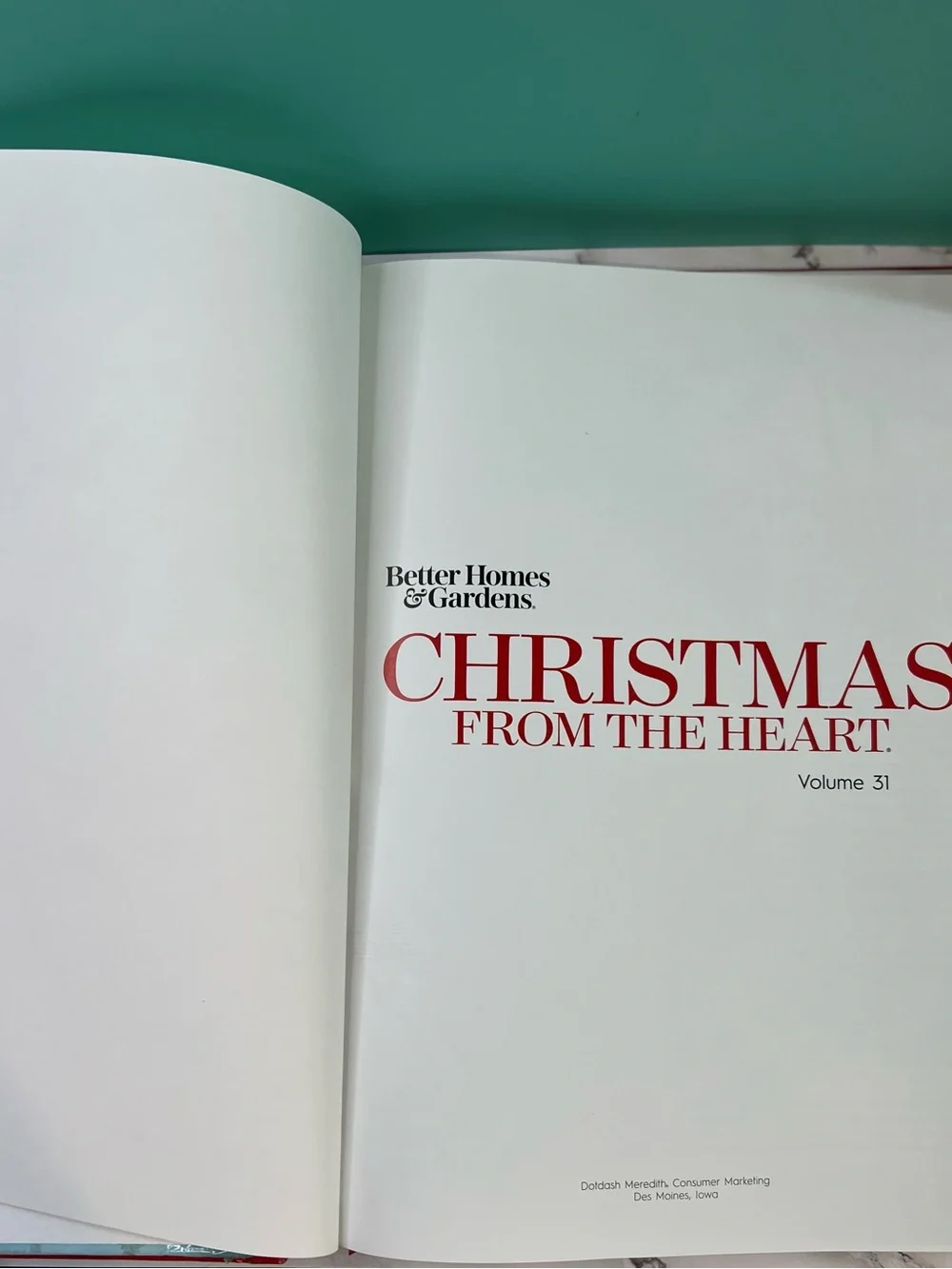 Better Homes And Gardens Holiday Cookbook with Red & Green Cover Accents